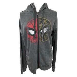 Spiderman hooded sweatshirt distressed